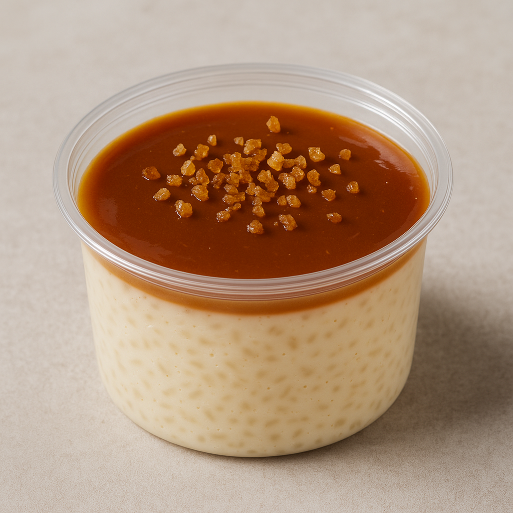 Vanilla and salted caramel rice pudding